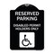 Signmission Reserved Parking Disabled Permit Holders Heavy-Gauge Aluminum Sign, 24" x 18", BW-1824-23152 A-DES-BW-1824-23152 - alternate 1